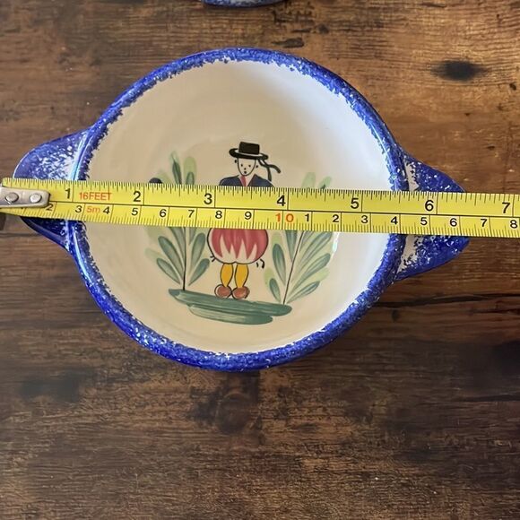 FAIENCERIE DE PORNIC FRANCE Quimper style bowl w/ the name of Alexandre /Lucie - Picture 7 of 8